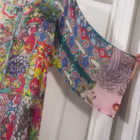 Johnny Was Multicolor Floral Patchwork Tunic/Dress - Picture 8 of 12